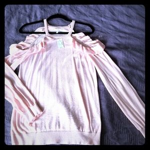 Open shoulder sweater